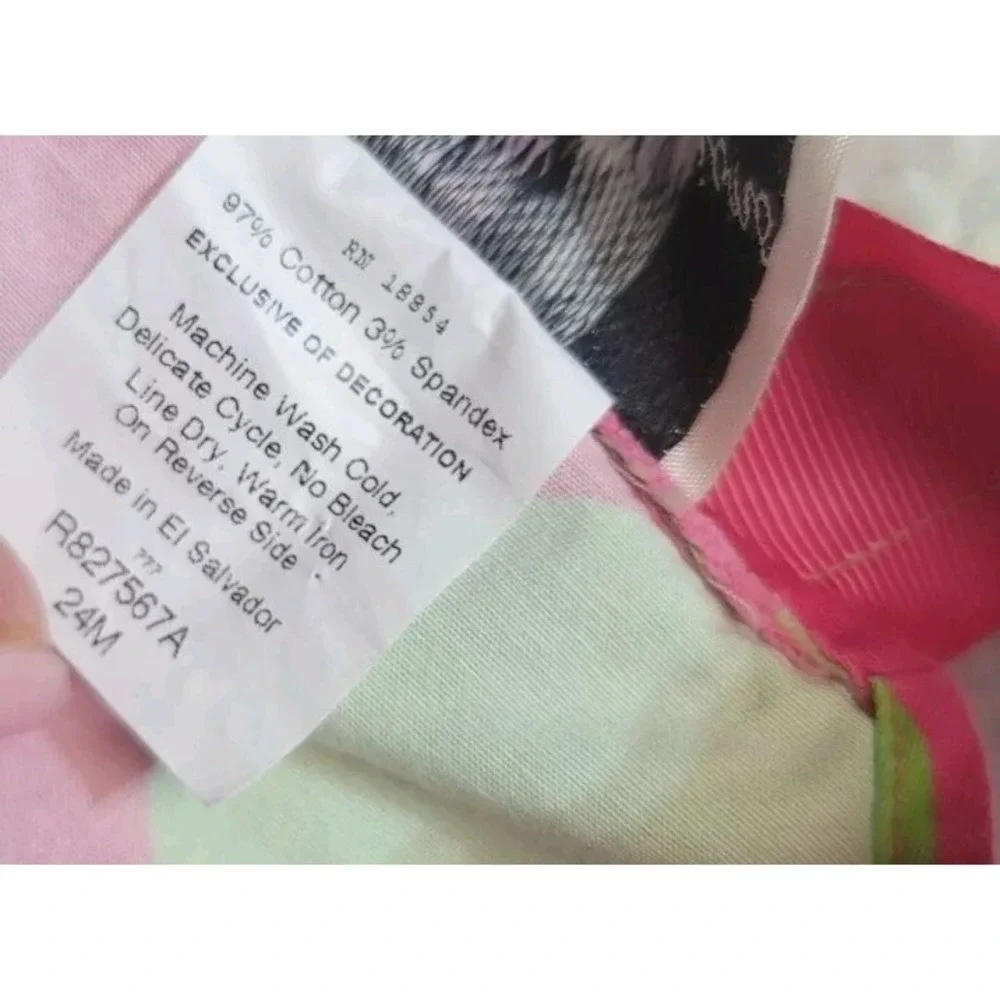 Rare Editions Girls Dress 24 Months Pink Ribbon Polka Dot